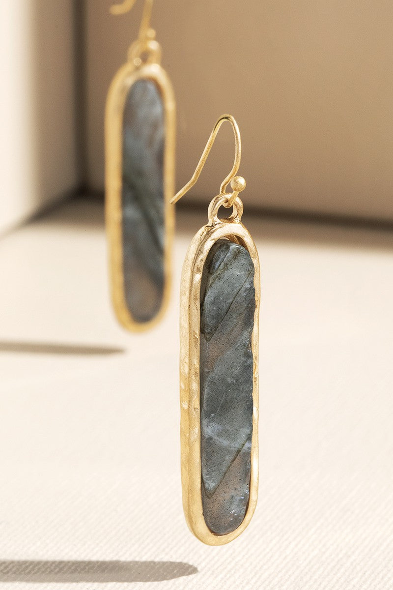 Labradorite Natural Stone Dangle Earrings