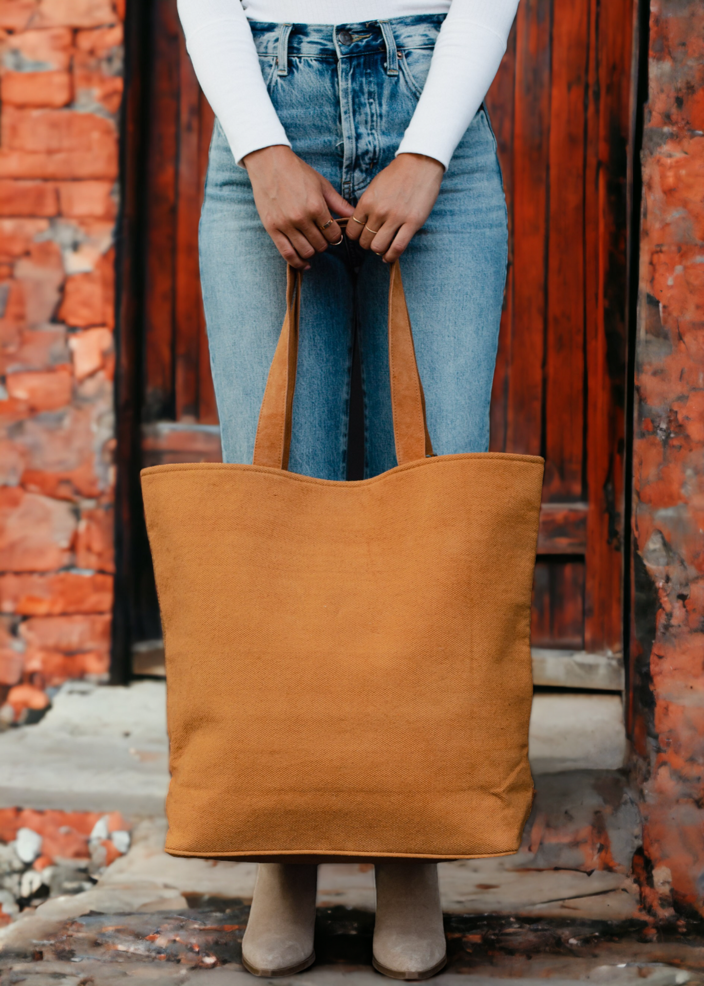 Rust Combo Aztec Tote Bag