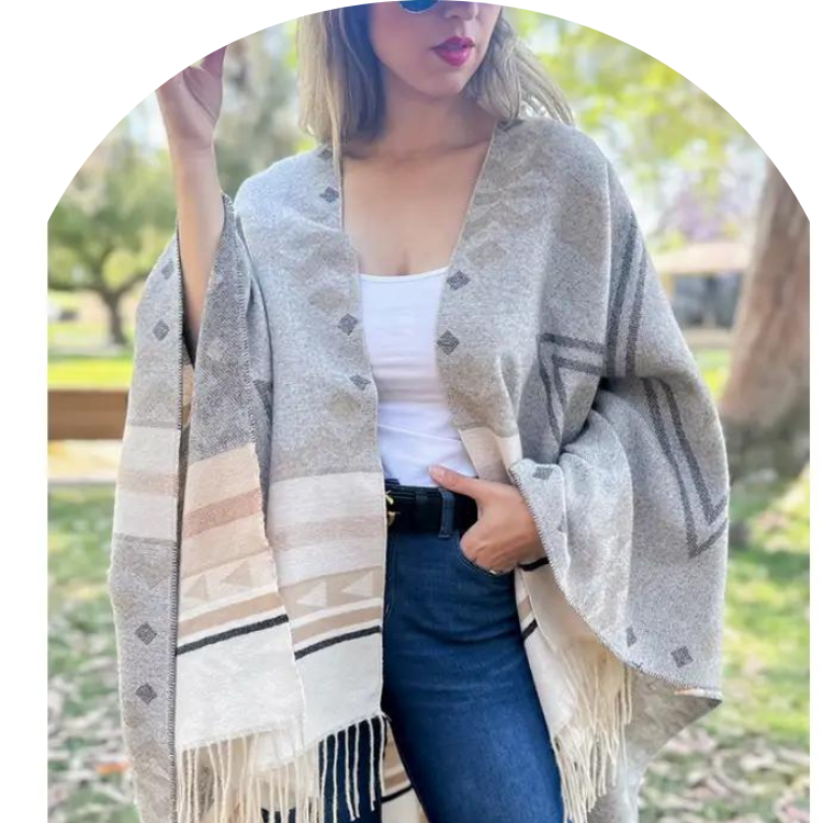 One Size Aztec Design boho Inspired Wrap