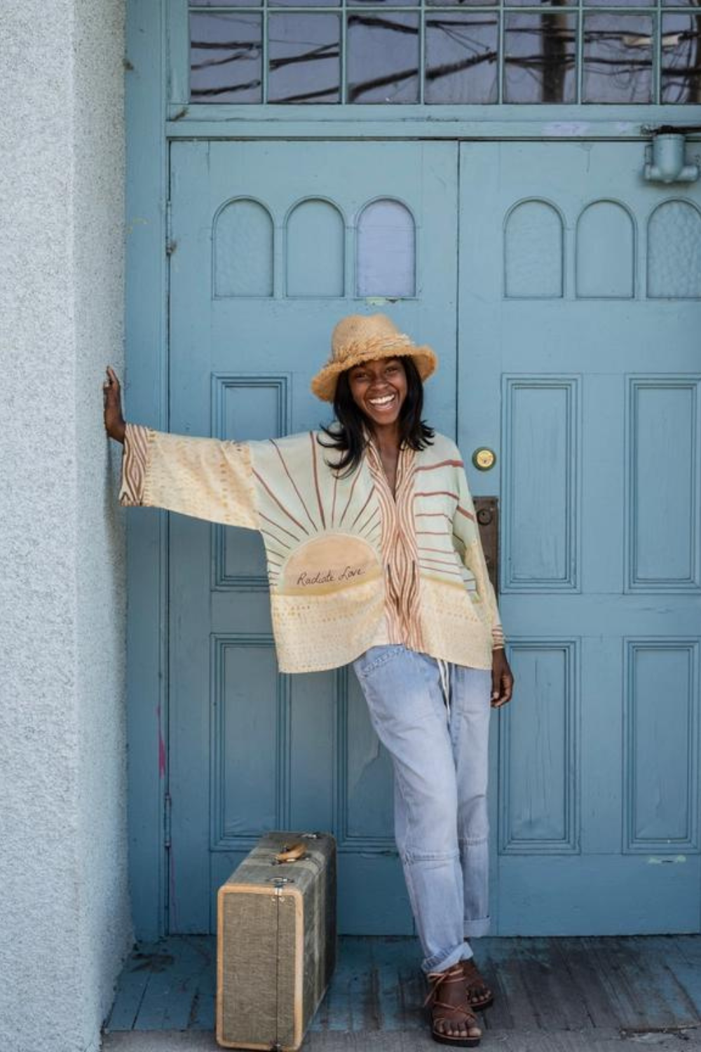 Radiate Love One Size Cropped Bamboo Kimono Cardigan