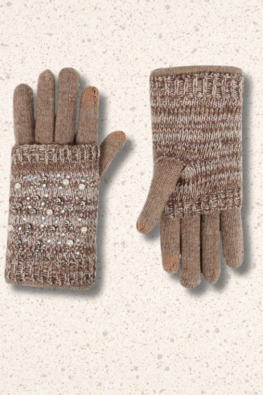 Taupe Two Piece Set Convertible Gloves